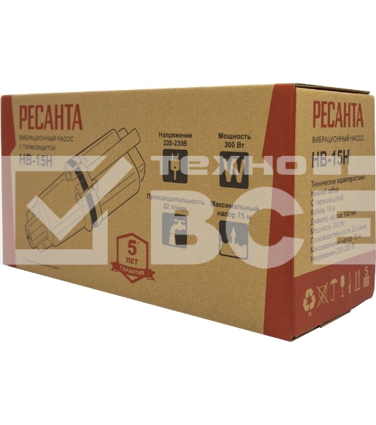 Насос вибрационный НВ-15Н Ресанта 77/8/4