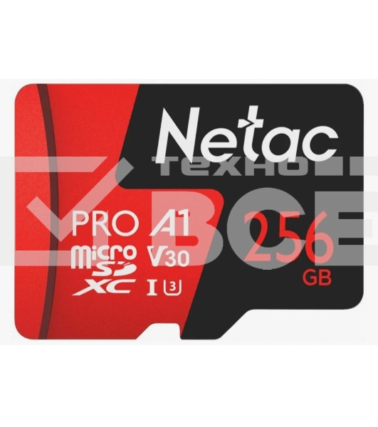 Флеш карта NeTac Карта памяти Netac MicroSD P500 Extreme Pro 256GB, Retail version card only