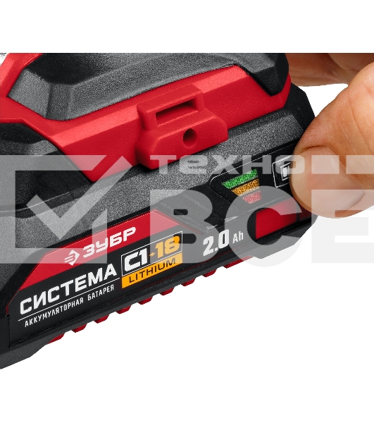Винтоверт ЗУБР 18В, 2 АКБ (2Ач), в кейсе, ударный. ГВЛ-255-22