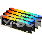 Оперативная память Kingston Fury Beast, DDR4, 128GB (4x32GB), 3600MHz, CL18, DIMM, RGB, радиатор, чёрный, фото 1