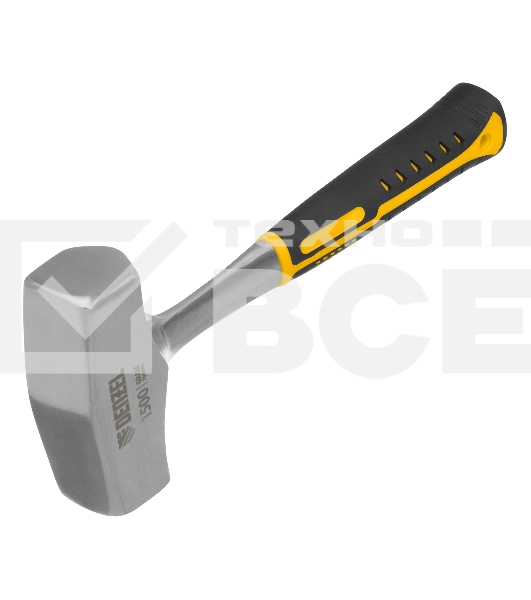 Кувалда Denzel 1,5 кг, цельнометаллическая, двухкомпонентная рукоятка