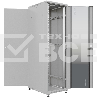 Шкаф серверный NTSS Премиум (NTSS-R42U6080GS) напольный 42U 600x800мм пер.дв.стекл металл 900кг серый IP20 сталь