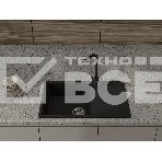 Мойка URBAN 678L black 1-чаша+крыло 780*490мм, монтаж: врезной, материал: кварц, цвет: черный, фото4