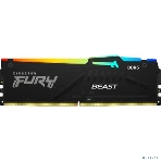 Оперативная память Kingston Fury Beast RGB, DDR5, 32GB (1x32GB), 6400 MHz, CL32, с радиатором, RGB, черный, фото9