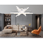 Потолочный светодиодный светильник Ambrella light FL6271 WH белый 98W 3000K-6400K 700*615*135 (ПДУ ИК), фото6