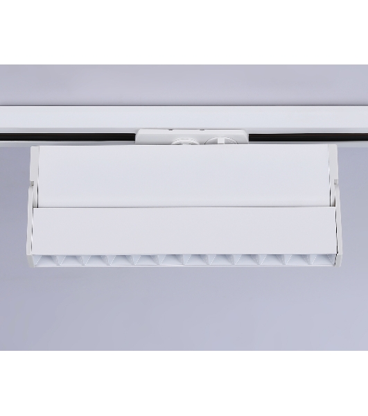 Трековый однофазный светодиодный светильник Ambrella light GL6816 WH белый LED 12W 4200K 24° 230*22*87