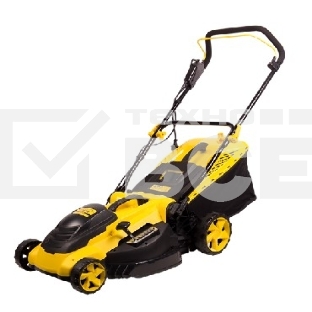 Газонокосилка CHAMPION EM4118 эл. Мощность 1800 Вт, Ширина среза 420 мм, Высота среза 25-75 мм, Объем травосборника 50 л, Вес 13 кг, Легкая, Удобная, Мощная, Производительная, Наличие разборной металлической рукоятки, Ручка регулировки высоты среза на кор