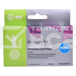 Картридж струйный Cactus CS-T6M07AE №903XL пурпурный (10 мл) для HP OJP 6950/6960/6970