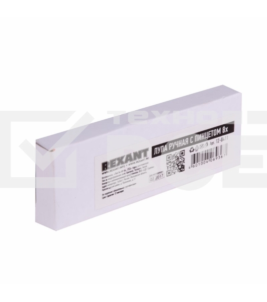 Лупа ручная с пинцетом 8х Rexant 12-0411