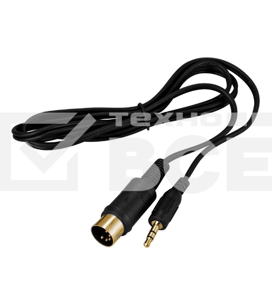 Шнур Rexant DIN 5 Pin - Stereo 3,5 мм, длина 1,5 метра (GOLD)