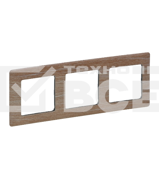 Рамка 'Светлое дерево'. 3-постовая универсальная Valena LIFE