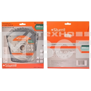 Диск Пильный Sturm! 9020-250-32-48T, размер 250х32x48 зубьев С ПЕРЕХОД. КОЛЬЦОМ НА 30мм