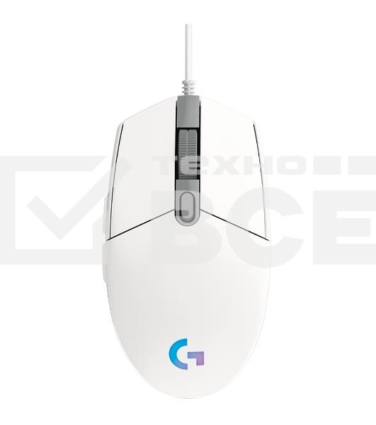 Мышь проводная Logitech G102 LIGHTSYNC белый, 8000 dpi, USB, кнопки - 6