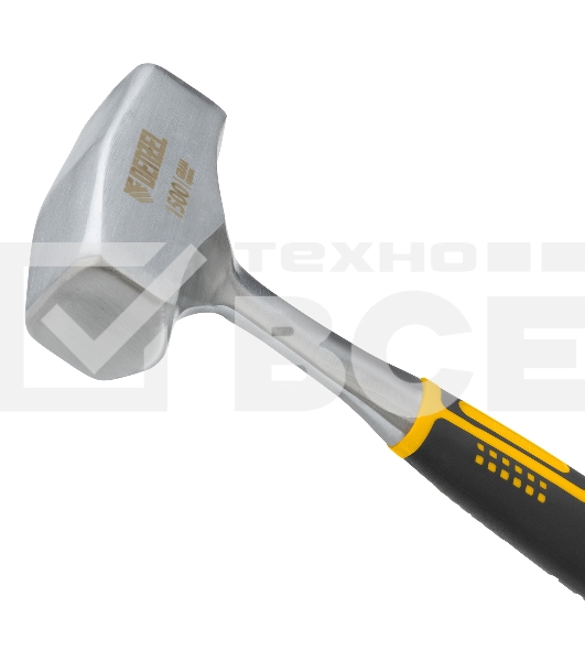 Кувалда Denzel 1,5 кг, цельнометаллическая, двухкомпонентная рукоятка