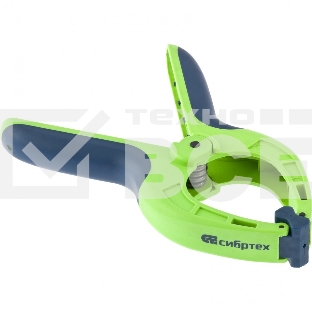 Струбцина Сибртех клещеобразная, пл, корп 2-х комп, рукоятки, усиленная пружина,3-3/16