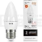 Лампа светодиодная LED Elementary Candle E27 8Вт 3000К Gauss 33218, фото2