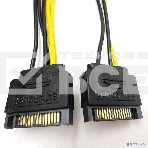 Переходник питания для PCI-Ex видеокарт ORIENT C588 2 x SATA 15pin (M) -> 8pin (6pin+2pin), фото 1