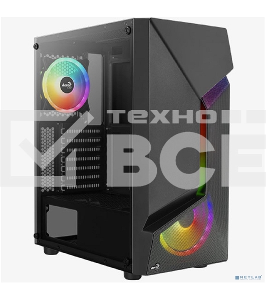 Компьютерный корпус MidiTower Aerocool / Formula SCAPE-G-BK-v2 ATX Black 2x140mm FRGB fan + 1*120mm FRGB fan (4711099471546)