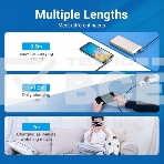 Кабель Vention USB 2.0 CM/CM угловой - 1м. Серый 5А PD100W, фото3