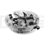 Кулер для процессора/ PCCooler E80 (65W, 3-pin, 42mm, Al/Cu, -mm, 1x80mm, 29.61CFM, 22dBA, 2000RPM, S: 1851/1700/1200/115X, AM5/AM4, silver, black), фото3