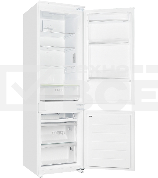 Встраиваемый холодильник Kuppersberg NBM 17863, Габариты(ВхШхГ):178.5x54x54,5; Перенавешиваемые двери, Класс энергопотребления А++ (222 кВт/ч), No-frost, 182л/59л, Уровень шума: 41 Дб