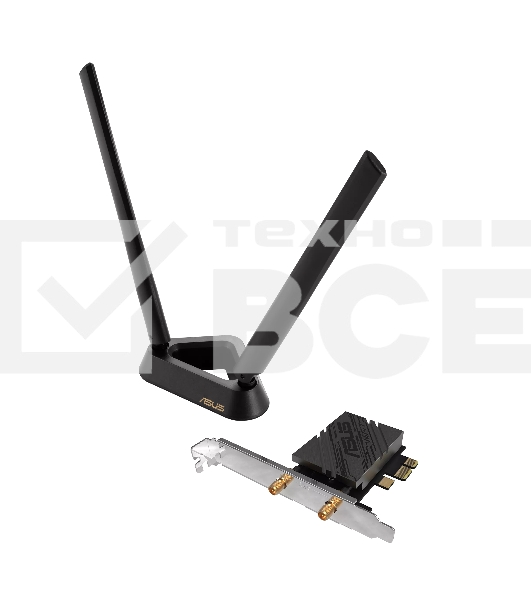 Сетевой адаптер Wi-Fi + Bluetooth Asus PCE-BE92BT BE9400 PCI Express (ант.внеш.несъем.) 2ант.