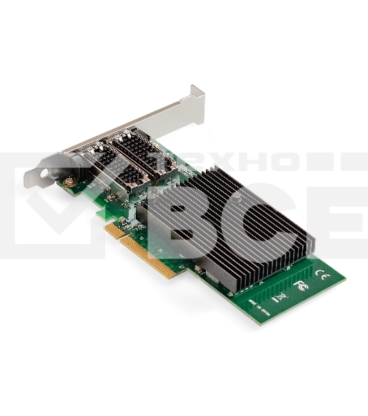 Сетевой адаптер ExeGate EXE-X710-2SFP+ (PCI-E x8 v.3, порты 2x SFP+, Dual 10Gb/s, Server NIC Chipset Intel FTXL710)