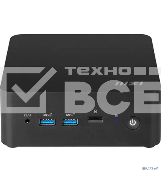 Компьютер MSI Cubi NUC 1M-095RU, черный, Intel Core 7 150U/16Gb/512Gb/IrisXE/WF6E/BT5.3/120W/AirCooling/W11P (9S6-B0B111-220)