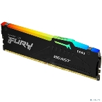 Оперативная память Kingston Fury Beast RGB, DDR5, 32GB (1x32GB), 6400 MHz, CL32, с радиатором, RGB, черный, фото8