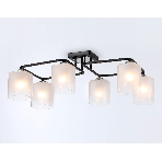 Светильник Ambrella light TR303224/6 BK/CH/FR черный/хром/белый матовый E27*6 max 60W 615*390*220, фото 1