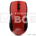 Мышь беспроводная Gembird MUSW-320-R красный, 1000 dpi, радиоканал, USB, кнопки - 3, фото2