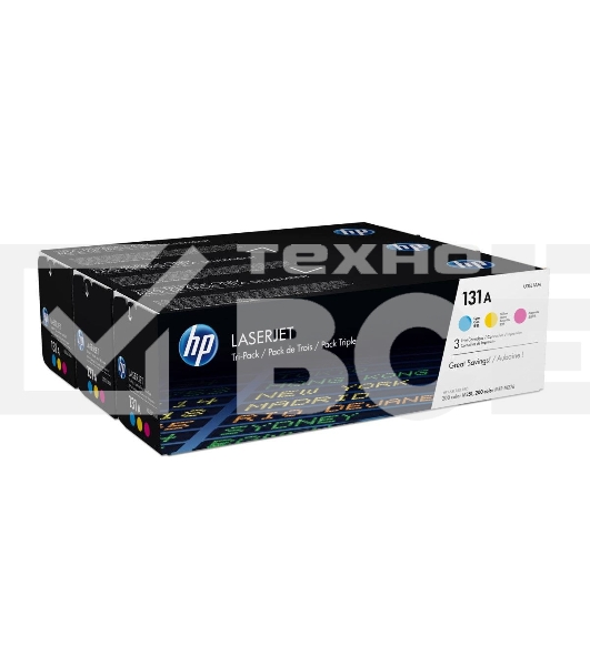 Картридж лазерный комплект HP 131A U0SL1AM голубой/пурпурный/желтый для HP LJ Pro 200/Color M251/M251n/M25 (3 х 1800стр.)