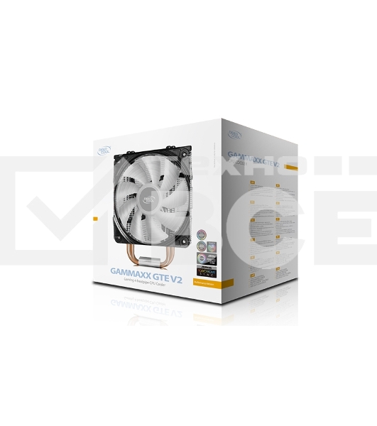 Кулер DEEPCOOL GAMMAXX GTE V2 черный 120мм алюминий+медь 1650RPM 27.8db 4-pin 180W 157мм