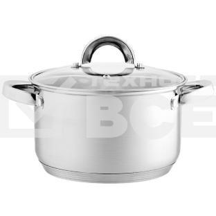 Кастрюля WEBBER BE-113/2 из нерж стали со стеклянной крышкой (d=22; 5,2 л) (6)