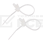 Хомут-стяжкa нейлоновая с крепежным пистоном Rexant 190x4,8 мм, ø3,2 мм, белая, упаковка 100 шт., фото 1