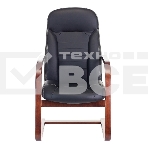 Кресло компьютерное Бюрократ T-9923WALNUT-AV/BL черный, кожа, низкая спинка, фото11