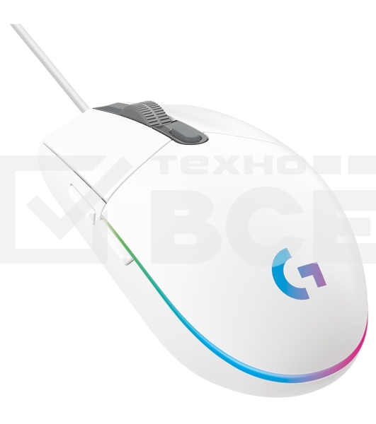 Мышь проводная Logitech G102 LIGHTSYNC белый, 8000 dpi, USB, кнопки - 6