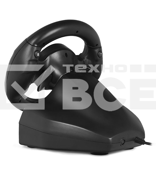 Руль SVEN GC-W300 (педали, вибро, лепестки, D-pad, 10 кл, резин. вставки, PC, цифр. и аналог.