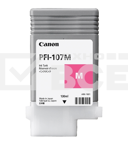 Картридж струйный Canon PFI-107M (6707B001) пурпурный (130 мл) для Canon iP F680/685/780/785