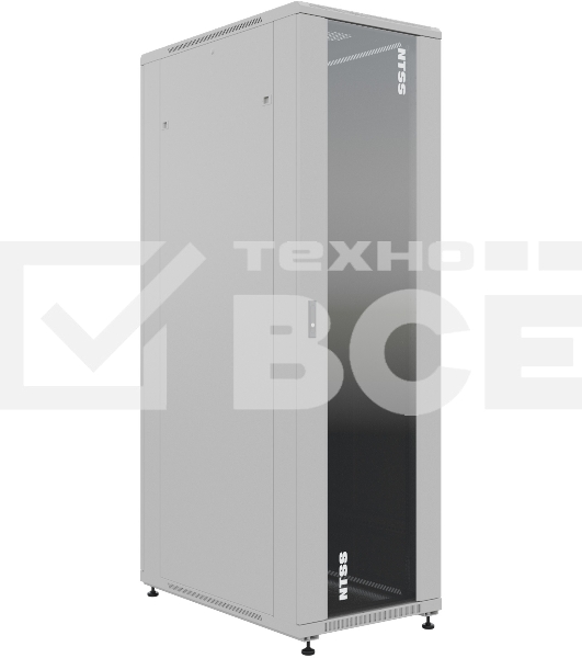 Шкаф серверный NTSS Премиум (NTSS-R42U80100GS) напольный 42U 800x1000мм пер.дв.стекл металл 900кг серый IP20 сталь