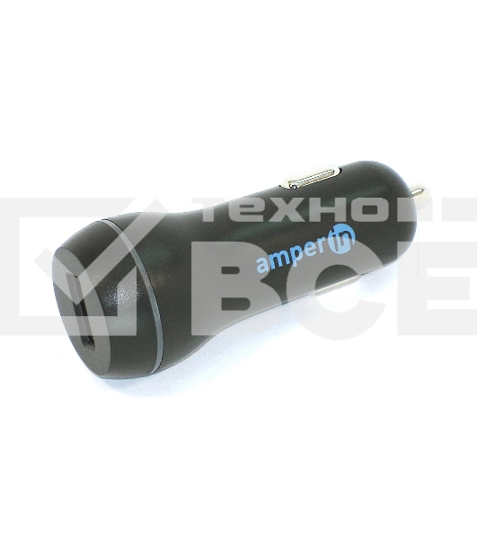 Автомобильное зарядное устройство AMPERIN CCB-1USB USB DC 5V 3.0A/9V 2A/12V 1.5A Черный