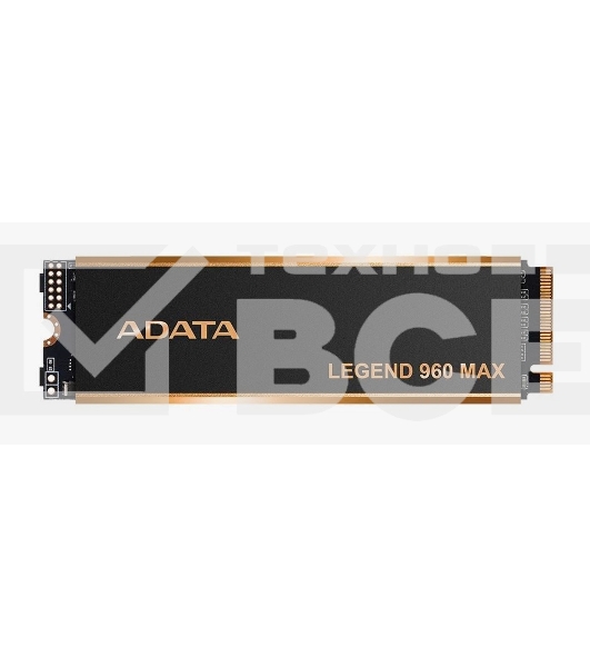 Накопитель SSD ADATA LEGEND 960 MAX, 1Tb, PCIe 4.0 x4, M.2 2280, NVMe, R/W 7400/6000, с радиатором