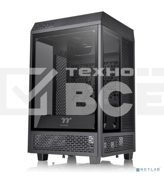 Корпус Thermaltake The Tower 100 черный без БП ATX 2x120mm 2xUSB3.0 1xUSB3.1 audio bott PSU