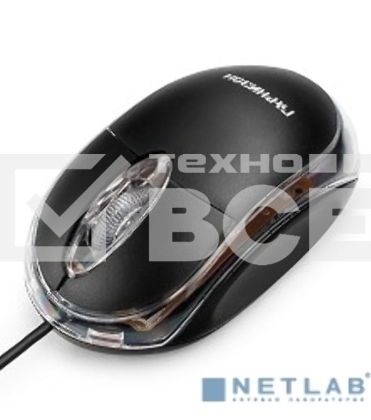 Мышь проводная Гарнизон GM-100 черный, 1000 dpi, USB, кнопки - 3