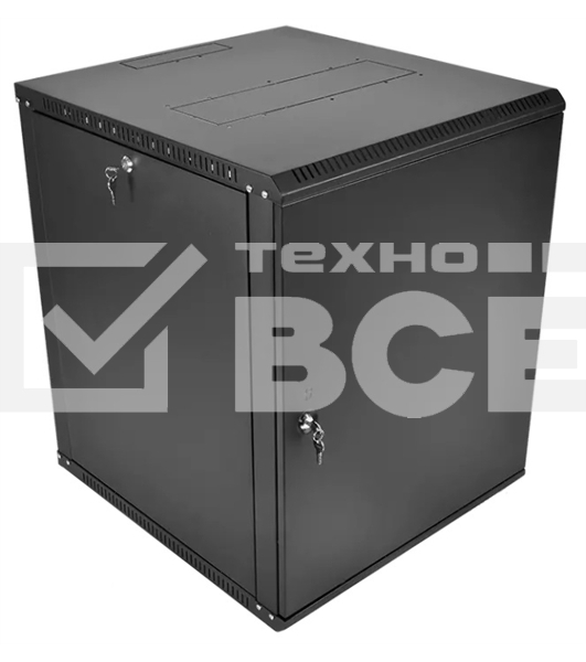 Шкаф телекоммуникационный настенный разборный ЦМО ЭКОНОМ 18U (600 520) дверь металл, цвет черный