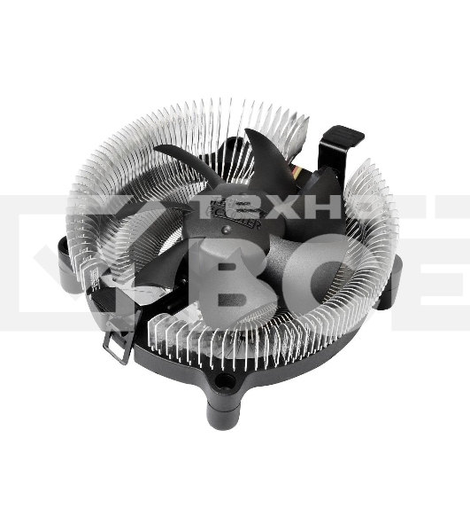 Кулер для процессора/ PCCooler E80 (65W, 3-pin, 42mm, Al/Cu, -mm, 1x80mm, 29.61CFM, 22dBA, 2000RPM, S: 1851/1700/1200/115X, AM5/AM4, silver, black)