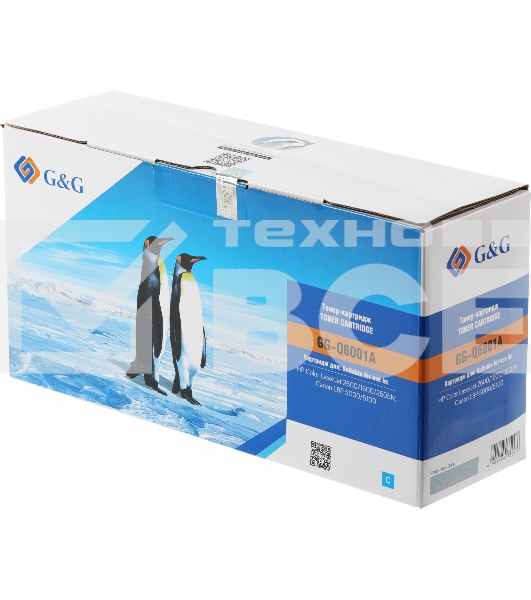Картридж лазерный G&G GG-Q6001A голубой (2000 стр.) для HP CLJ 1600/2600/2605N, LBP 5000/5100