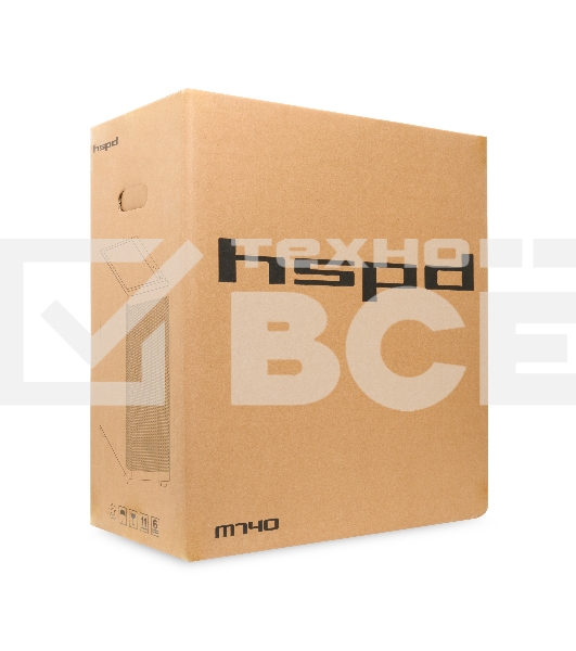 Компьютерный корпус  HSPD M740, Mesh Mid Tower, белый, TG, 0.6 SPCC, 4x120mm ARGB E-ATX, ATX, mATX, mITX 170/400/200mm 4x2.5