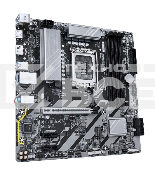 Материнская плата Gigabyte B860M D3HP, LGA 1851, Intel B860, 4xDDR5, 4xSATA, 2xM.2, 1xPCIe 5.0 x16, 2xPCIe x1, 1xHDMI, 1xDP, 1x 1Gb LAN, 3xUSB-A 3.2 Gen 1, 3xUSB-A 2.0, 1xUSB-C 3.2 Gen 1, 3x3.5 мм, 7.1, mATX
