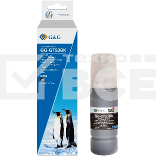 Чернила G&G GG-GT53BK черный100мл для HP Ink Tank 110/115/116/118/310/315/316/318/319/5